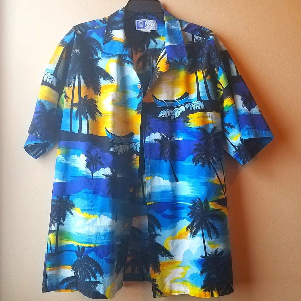 Vintage Hawaiian Golden Sunset Shirt